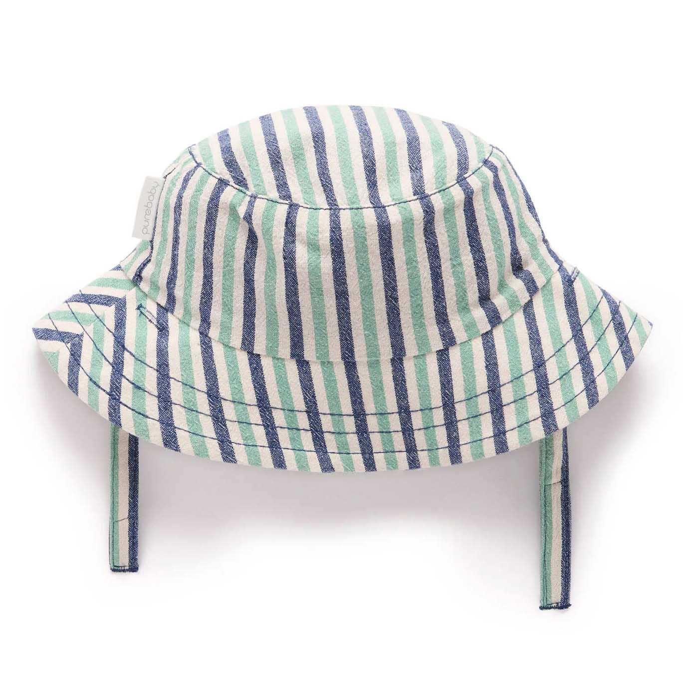 Purebaby Reversible Striped Bucket Hat